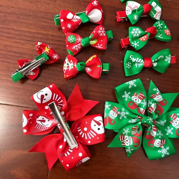 Christmas Hair Bows and Hair Clips - Picture 7 of 7